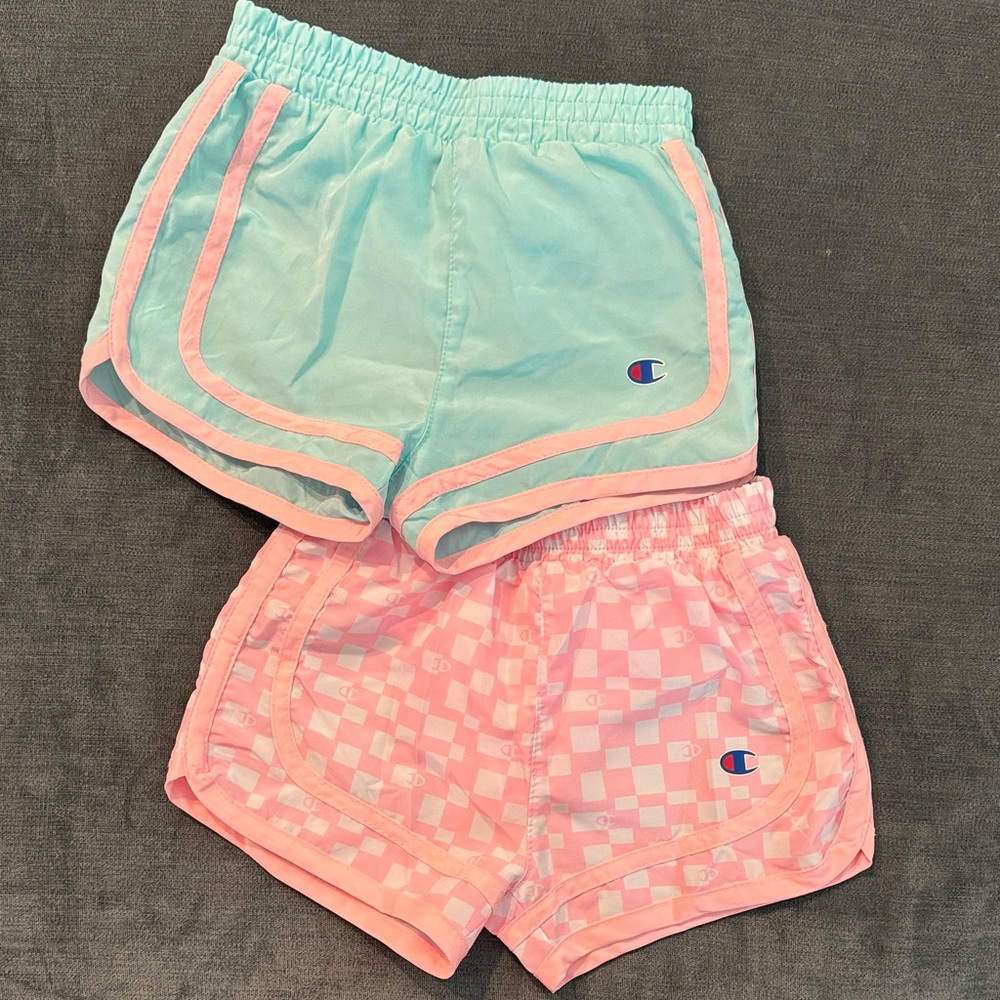 Champion Kids' Teal & Pink Athletic Shorts Set